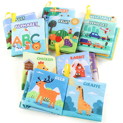 Baby Soft Cloth Book – Interactive 3D Early Learning Book with Animals & Themes