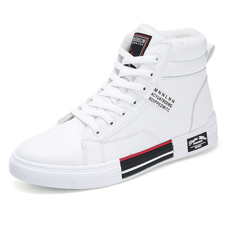 High-Top Sneakers with Fleece Lining – Comfortable Casual Shoes