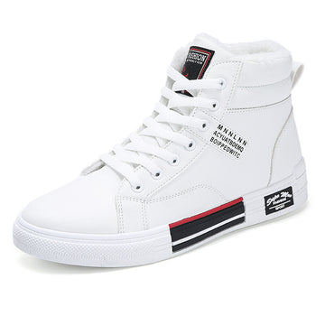 High-Top Sneakers with Fleece Lining – Comfortable Casual Shoes