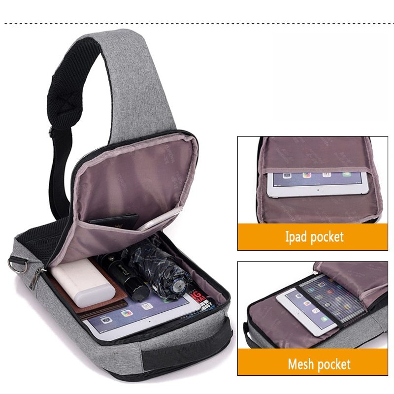 Anti-Theft USB Charging Crossbody Sling Bag for Travel