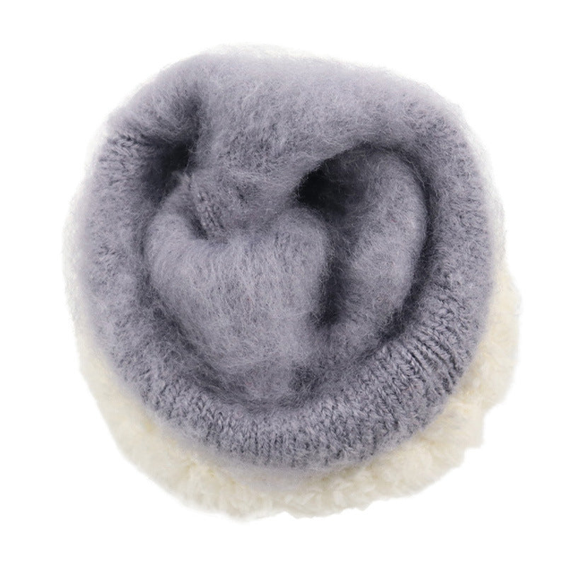 Women's Winter Knitted Gloves with Jacquard Pattern