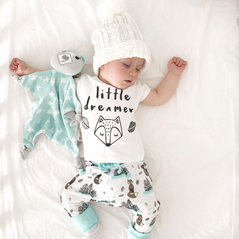 Newborn Baby Clothes Set – 100% Cotton T-Shirt & Pants for Boys & Girls