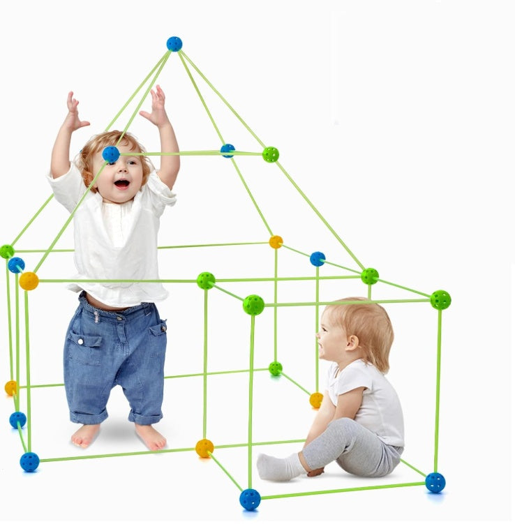 Kids Fort Building Kit – 36-Piece STEM Construction Toy for Creative Play