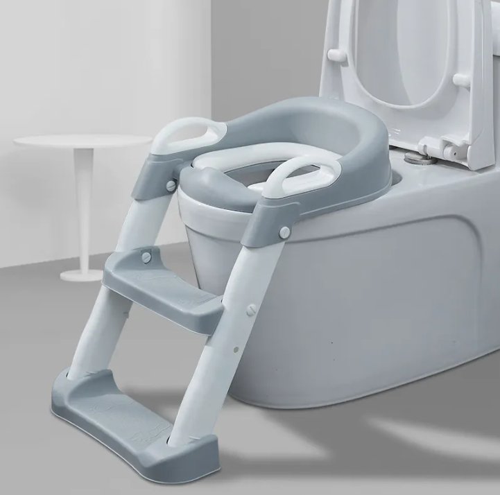 Adjustable Potty Training Seat with Ladder – Soft Cushion Toilet Trainer for Toddlers