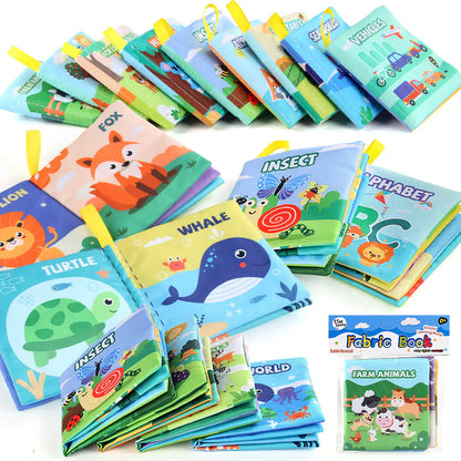 Baby Soft Cloth Book – Interactive 3D Early Learning Book with Animals & Themes
