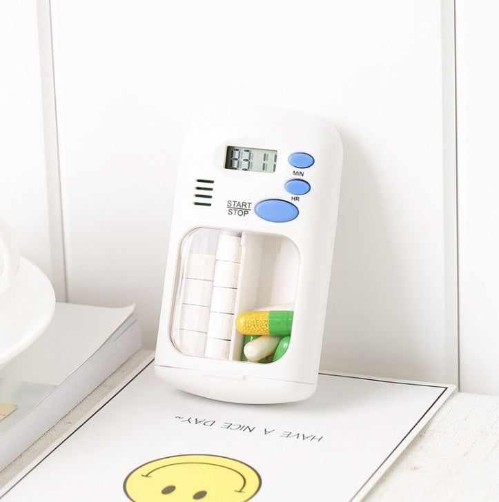 Smart Medicine Reminder Alarm Box with Timer - Portable Pill Organizer
