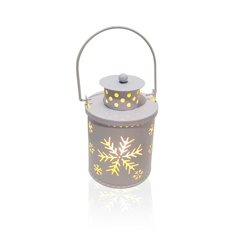 LED Christmas Lantern with Flickering Light – Nordic Style