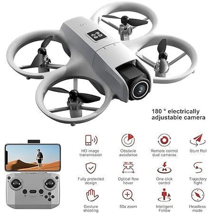 Dual Camera Drone – HD Optical Flow Quadcopter with LED Lights for Kids & Teens