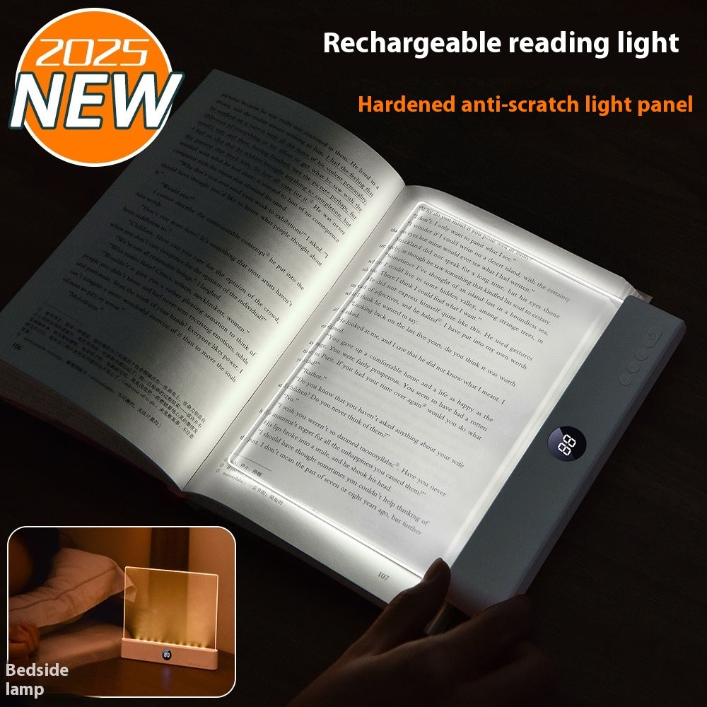 USB Rechargeable LED Book Light with Adjustable Brightness & Timer