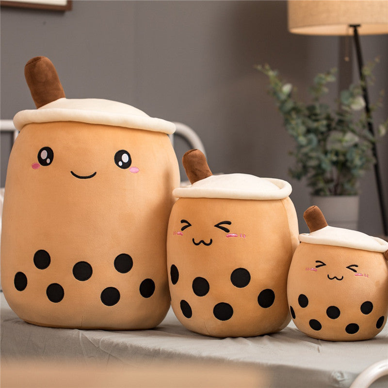 Boba Tea Plush Pillow – Cute Bubble Tea Stuffed Toy Cushion