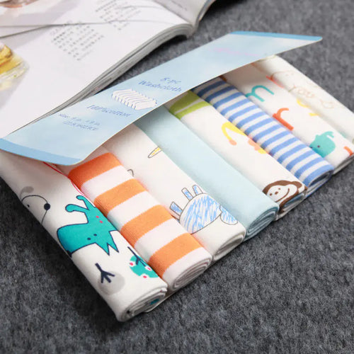 Soft Cotton Gauze Baby Burp Cloths - 8 Pack Muslin Feeding Towels for Newborns