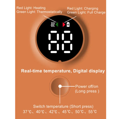 Portable Wireless Baby Bottle Warmer – USB Rechargeable for Travel & Home