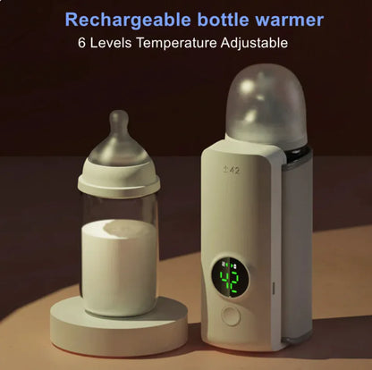 Portable Wireless Baby Bottle Warmer – USB Rechargeable for Travel & Home
