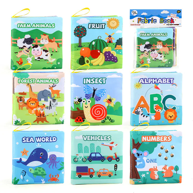 Baby Soft Cloth Book – Interactive 3D Early Learning Book with Animals & Themes
