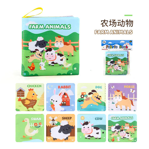Baby Soft Cloth Book – Interactive 3D Early Learning Book with Animals & Themes