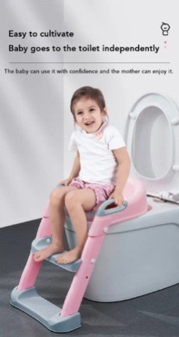 Adjustable Potty Training Seat with Ladder – Soft Cushion Toilet Trainer for Toddlers