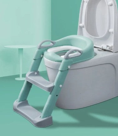 Adjustable Potty Training Seat with Ladder – Soft Cushion Toilet Trainer for Toddlers