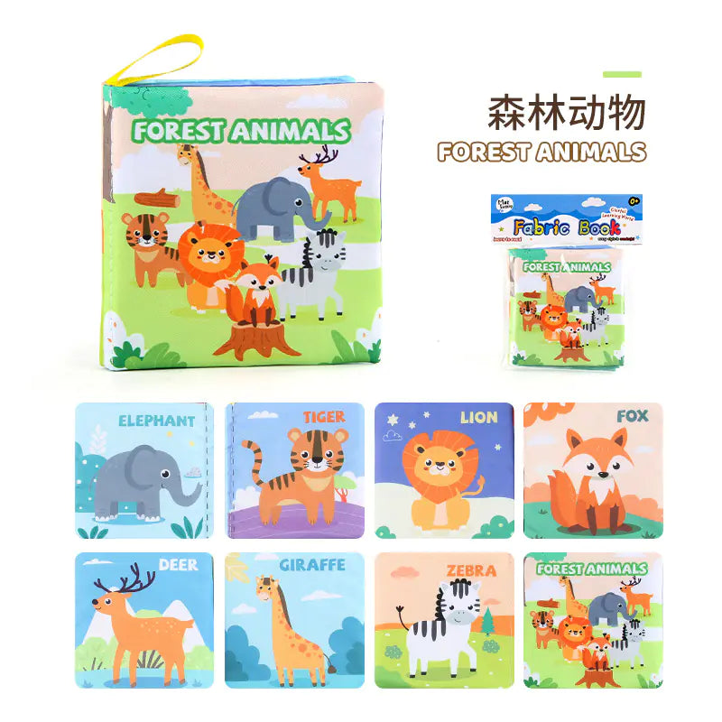 Baby Soft Cloth Book – Interactive 3D Early Learning Book with Animals & Themes