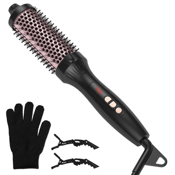 3-in-1 Hot Air Brush – Hair Dryer Straightener Curler with 10 Heat Settings