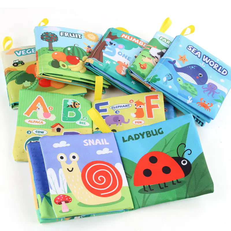 Baby Soft Cloth Book – Interactive 3D Early Learning Book with Animals & Themes