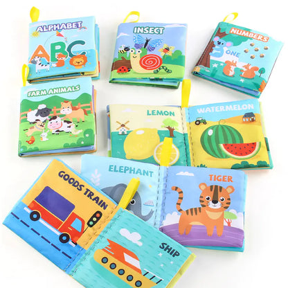 Baby Soft Cloth Book – Interactive 3D Early Learning Book with Animals & Themes