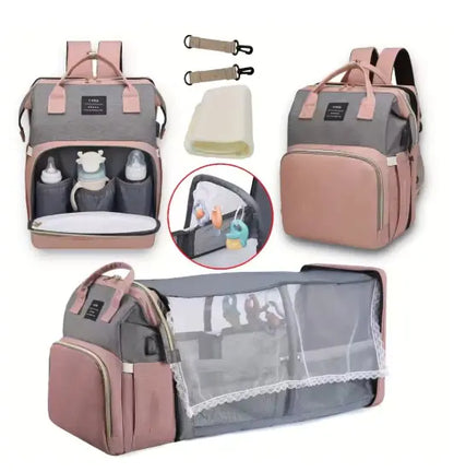 Large-Capacity Diaper Bag – Multi-Pocket Mommy Bag for Travel & Organization
