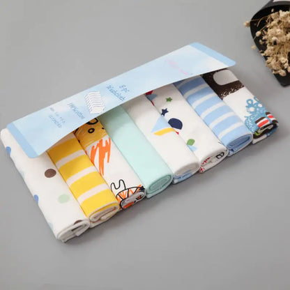 Soft Cotton Gauze Baby Burp Cloths - 8 Pack Muslin Feeding Towels for Newborns